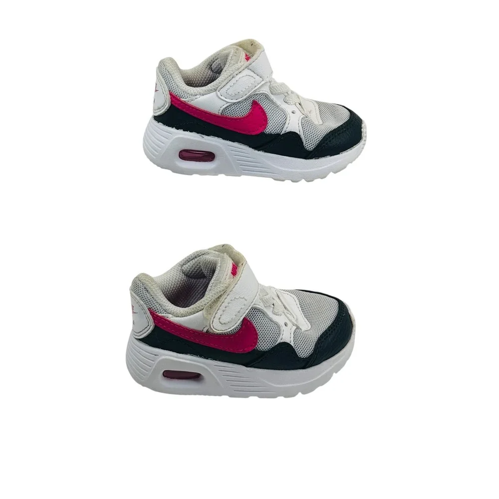 Nike Air Max SC Toddler Shoes CZ5361-006 Sz 4C Pink White Black Mesh Hook & Loop